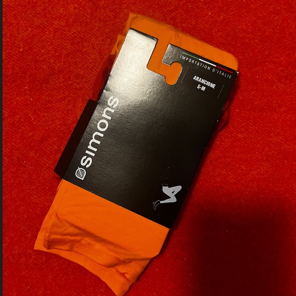 Orange and yellow ombre Sunrise footless tights leggings made in Italy NWT - Picture 2 of 4